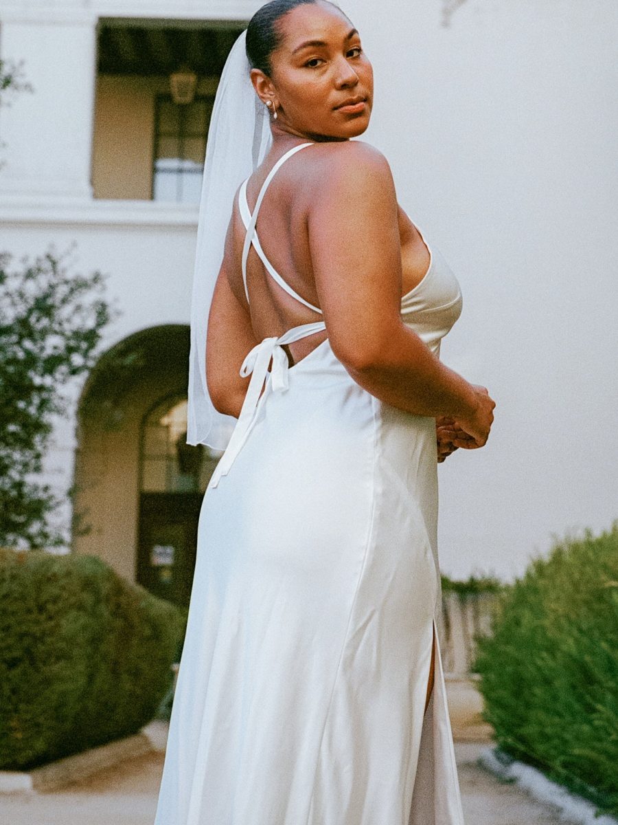 Anderson Maxi Dress ~ Ivory Luxe Satin