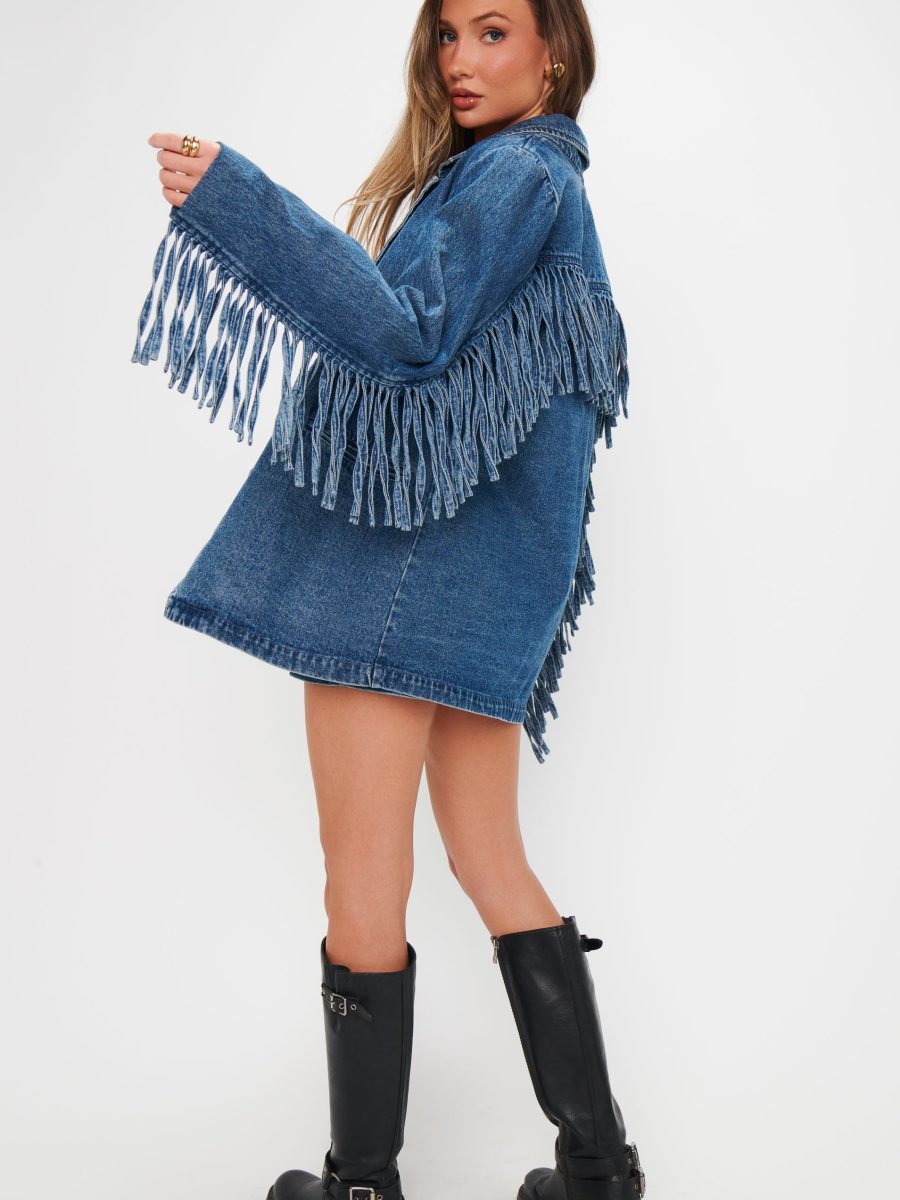 Sierra Fringe Jacket ~ Blue Indigo