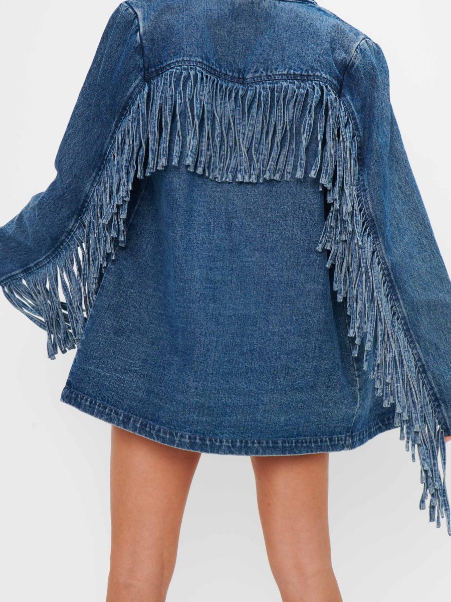 Sierra Fringe Jacket ~ Blue Indigo