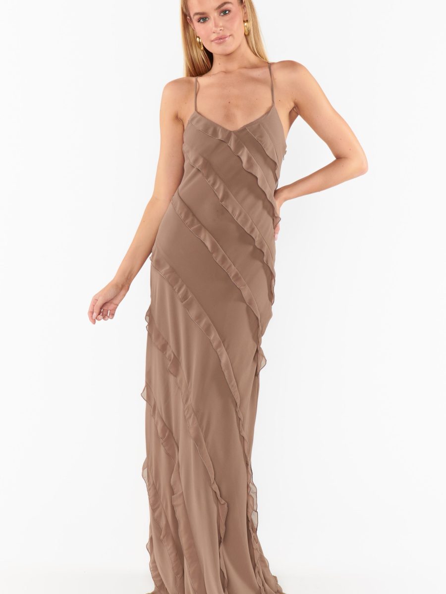 Romance Ruffle Dress ~ Dune Chiffon