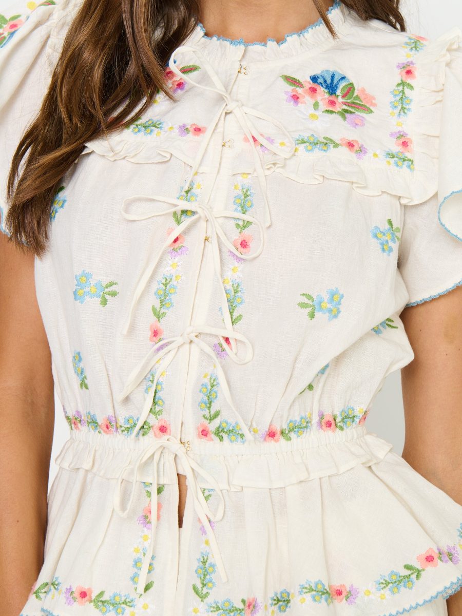 Romey Top ~ Wild Meadow Embroidery