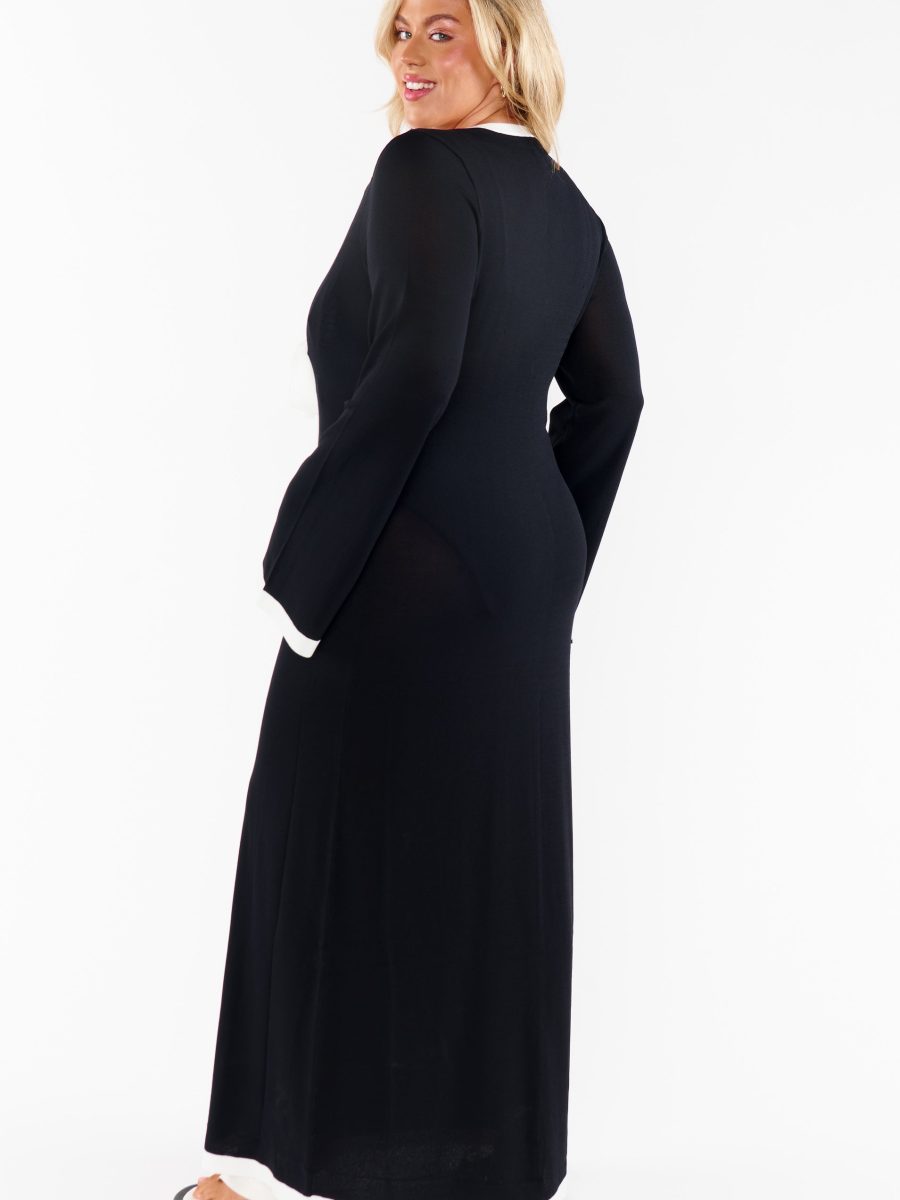 Balboa Dress ~ Black and White Contrast Knit