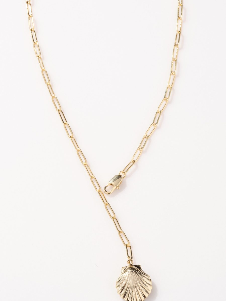 Faithy Jewels Sophie Shell Necklace ~ Gold