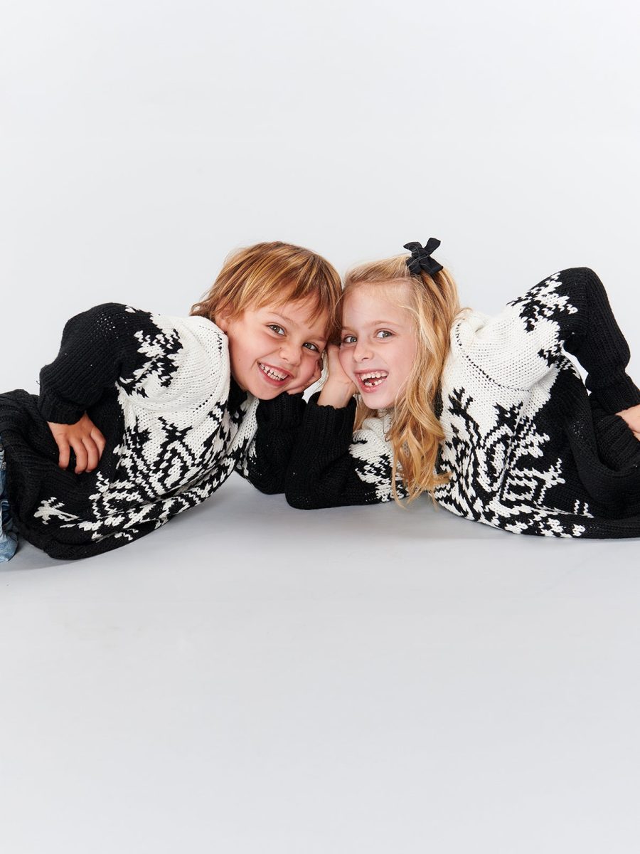 Lil Stowe Sweater ~ Snowflake Knit