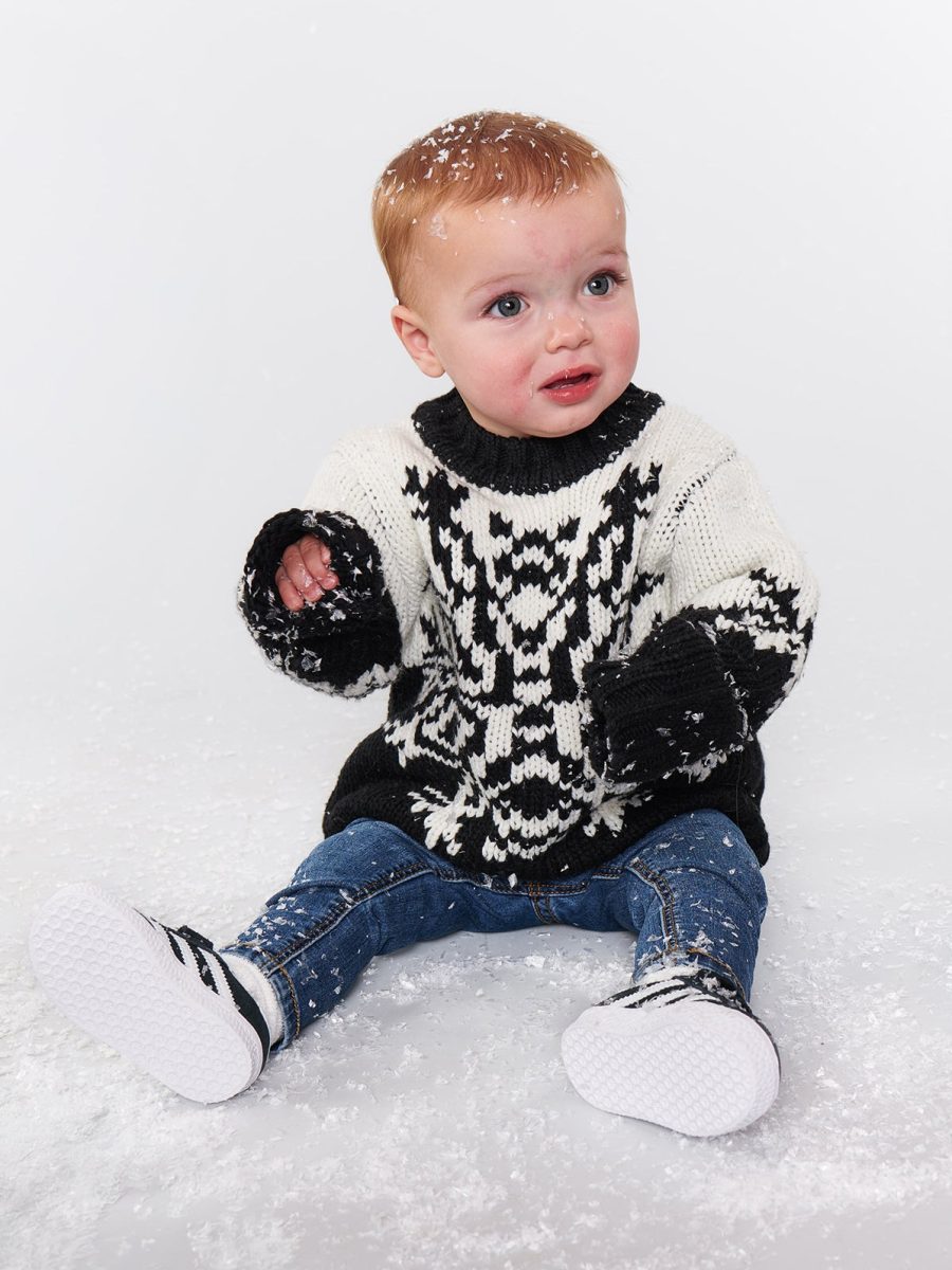 Lil Stowe Sweater ~ Snowflake Knit