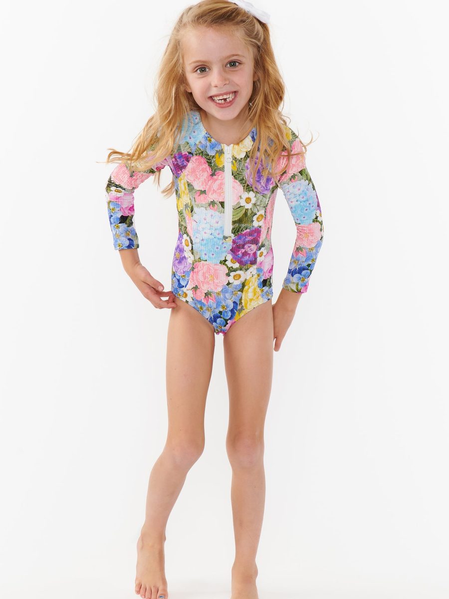 Little Surfside One Piece ~ Flower Shop Rib Scrunch