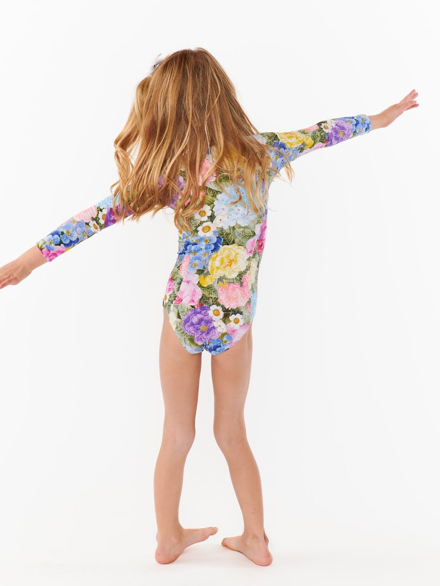 Little Surfside One Piece ~ Flower Shop Rib Scrunch