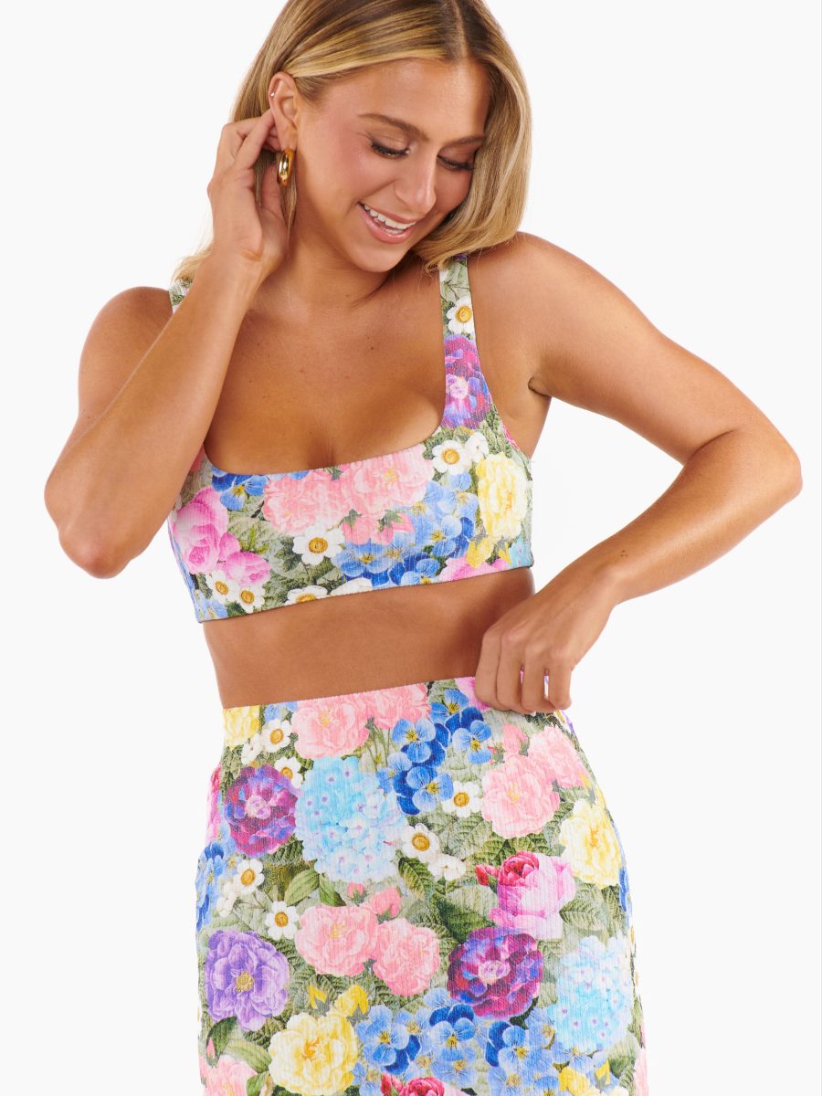 Mary Mini Skirt ~ Flower Shop Rib Scrunch