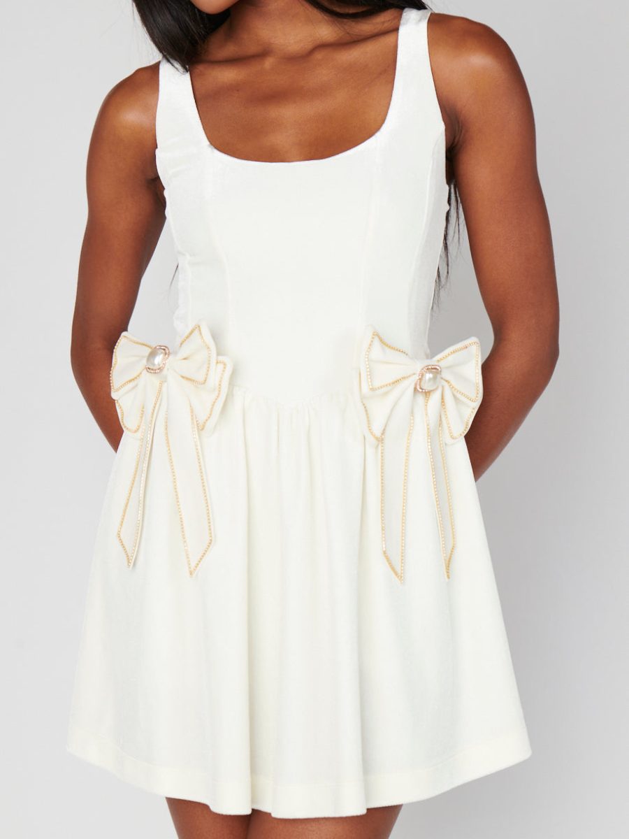 Ricci Skort Dress ~ White Velvet