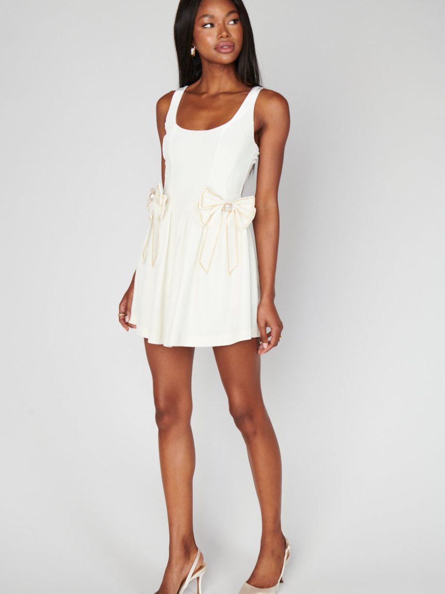 Ricci Skort Dress ~ White Velvet