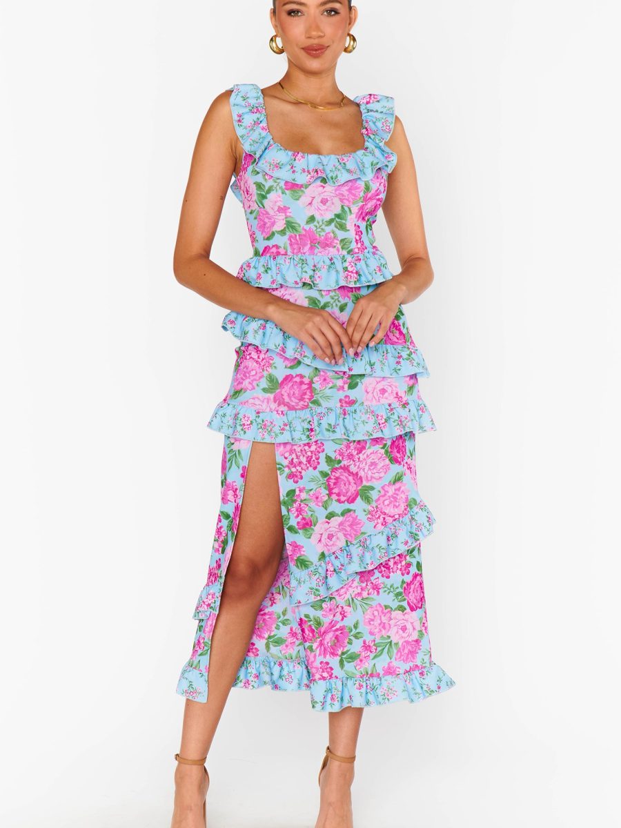 Greta Dress ~ Cottage Floral Multi Stretch