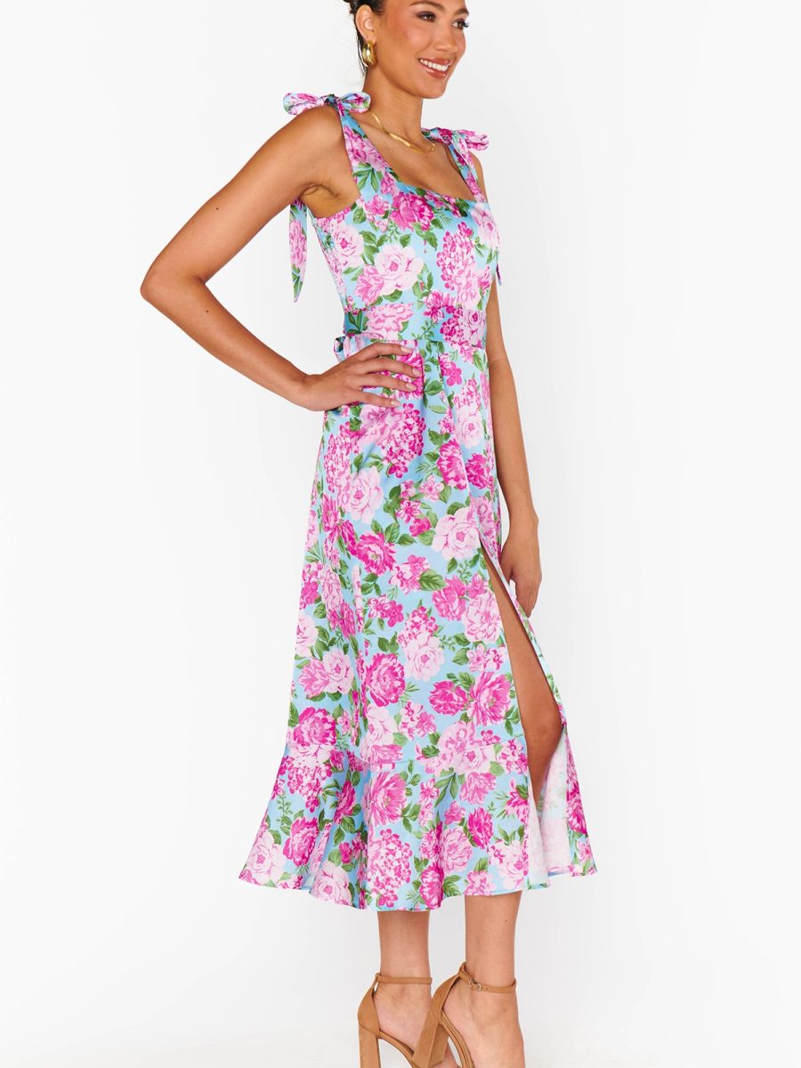 Garden Midi Dress ~ Cottage Floral Multi