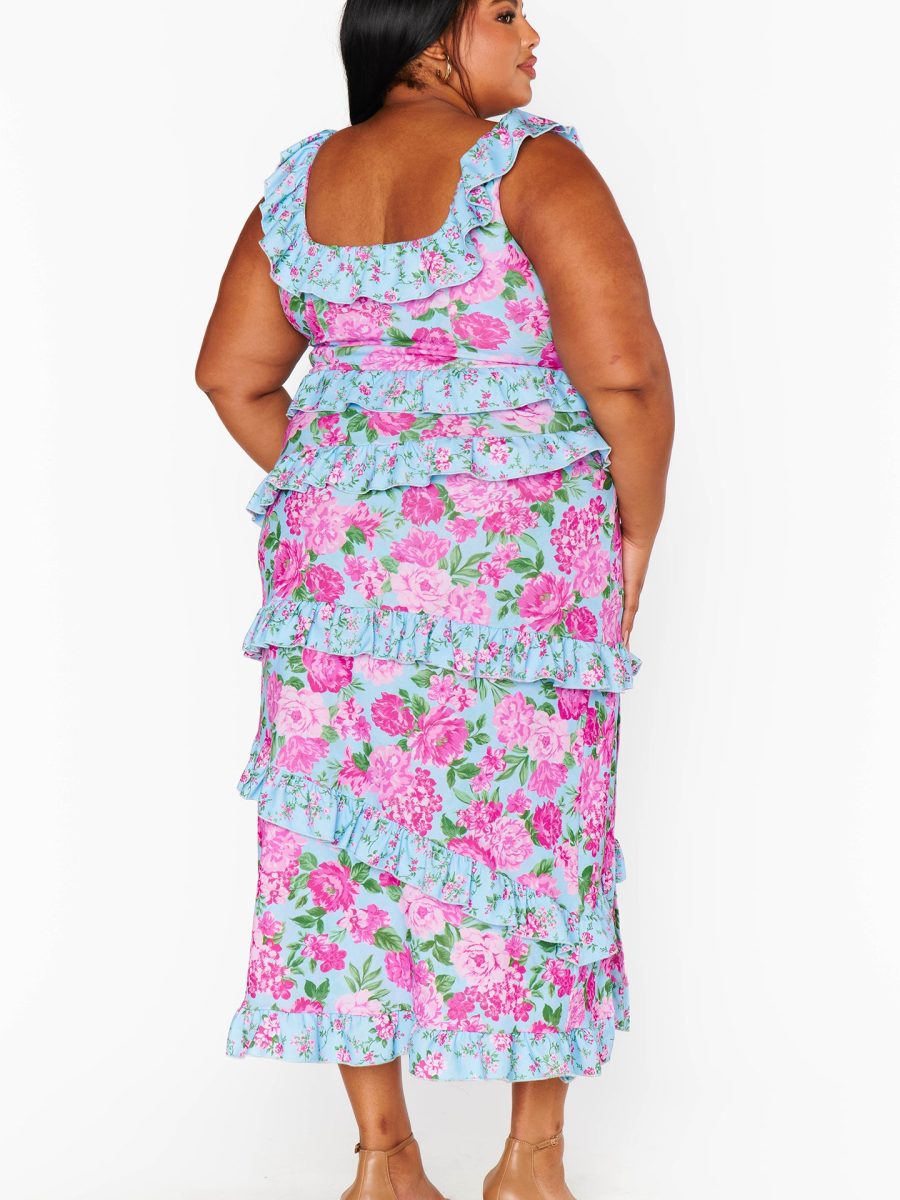 Greta Dress ~ Cottage Floral Multi Stretch
