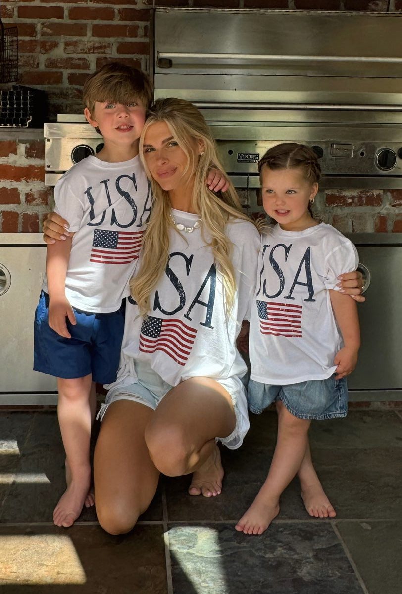 Little Travis Tee ~ USA Flag Graphic