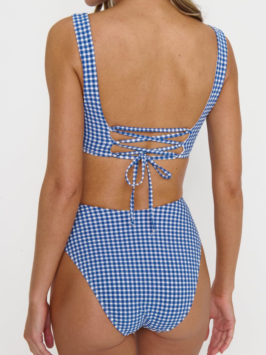Waikiki Top ~ Blueberry Gingham