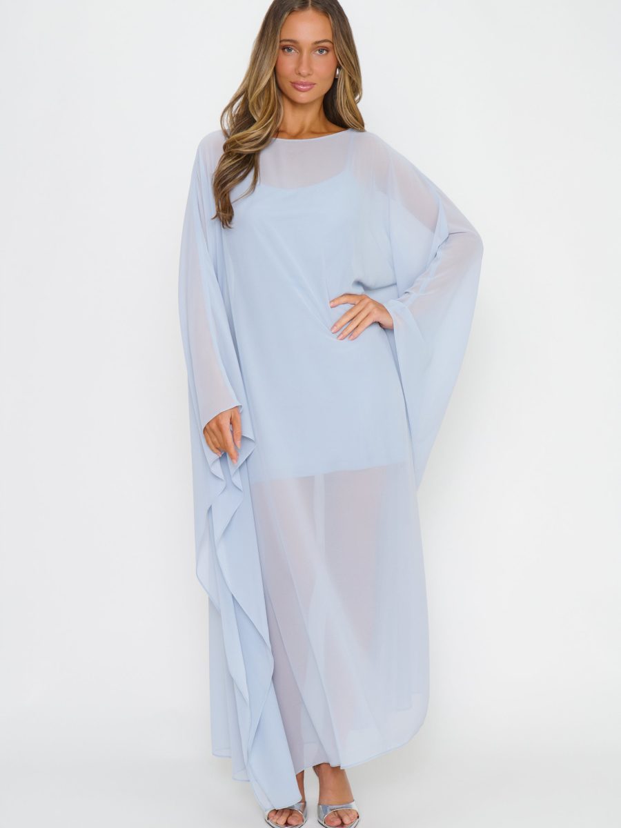 Olsen Maxi Dress ~ Steel Blue Chiffon