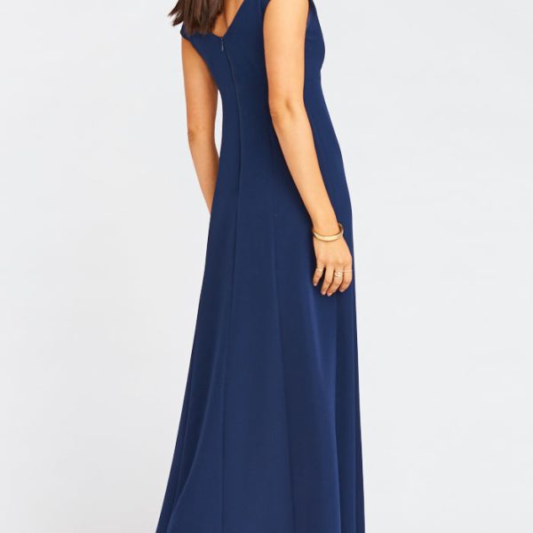 Rich Navy Stretch Crepe