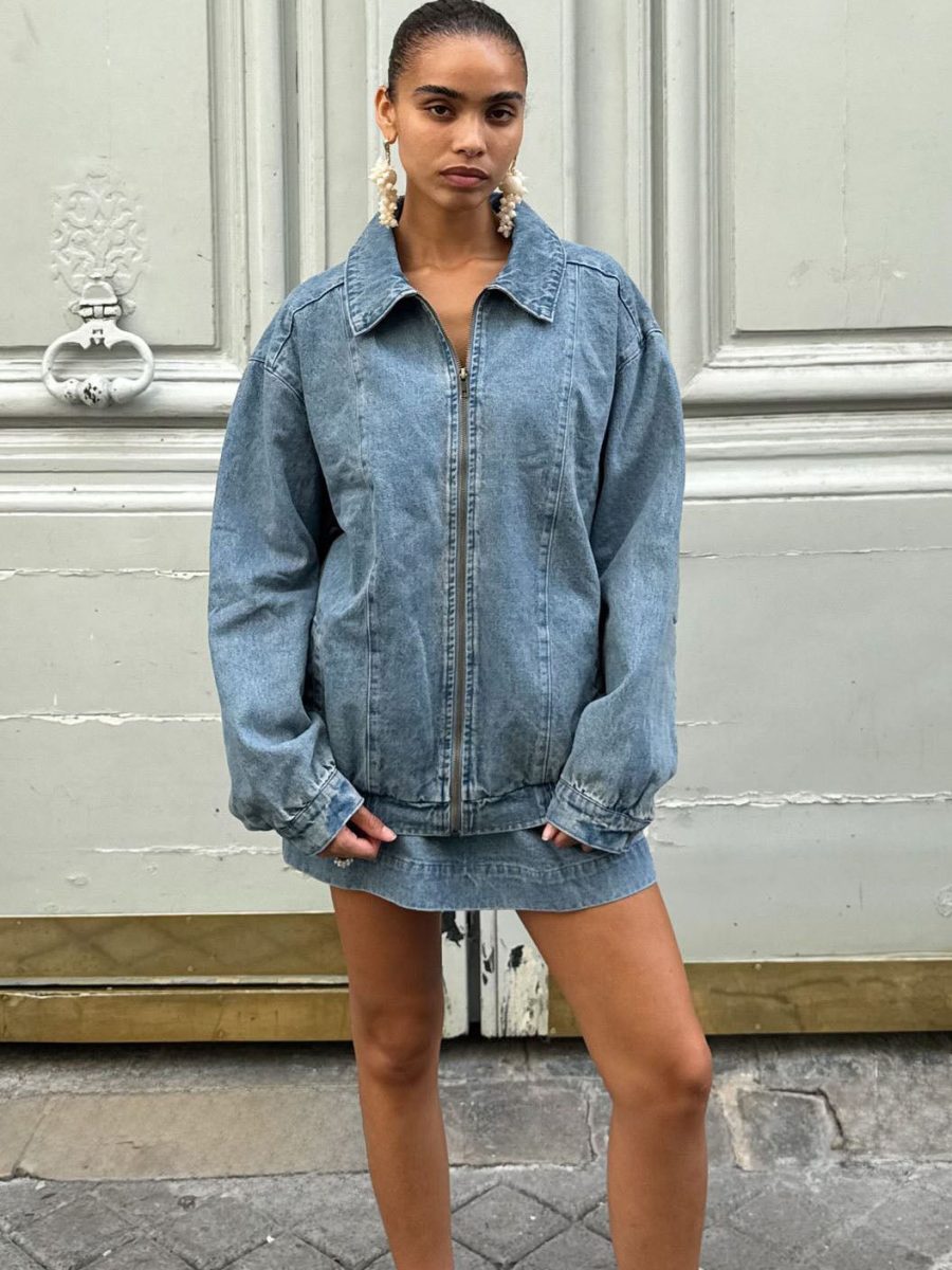 Carter Bomber Jacket ~ Ozone Indigo