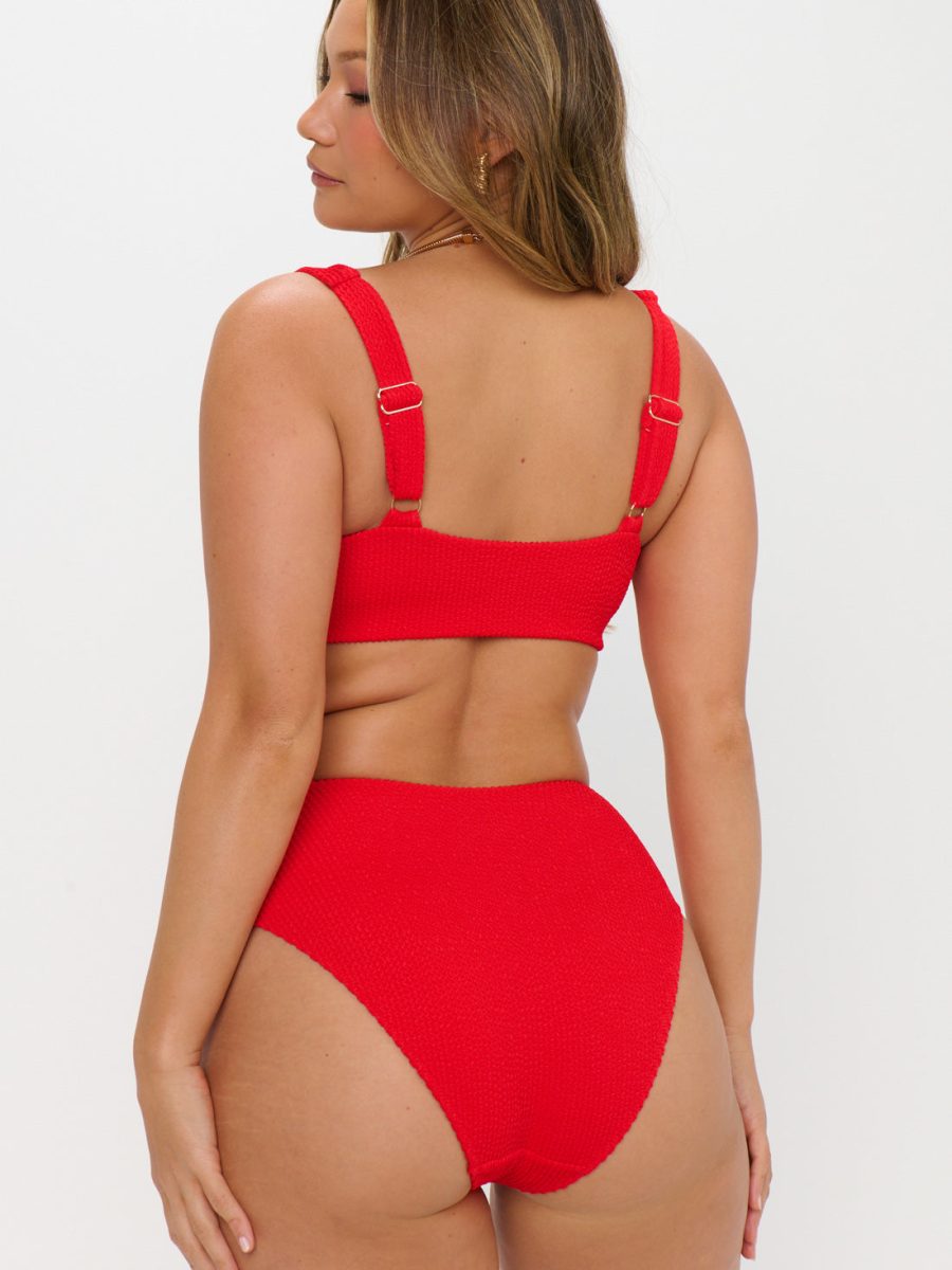 Hot Tub Top ~ Hot Tamale Red Scrunch