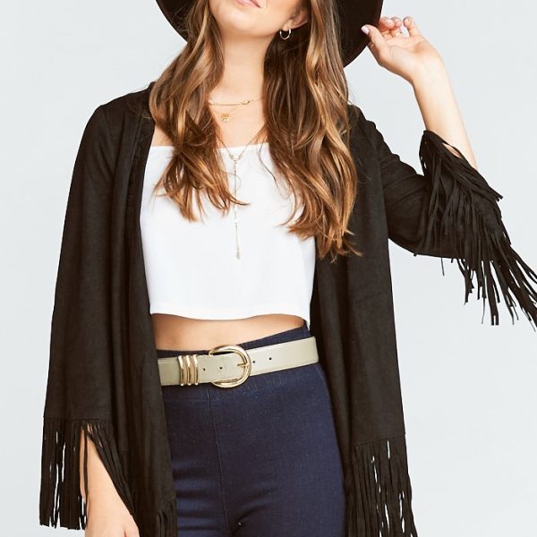 Black Faux Suede