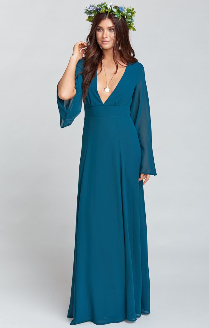 Venus Long Sleeve Flare Dress