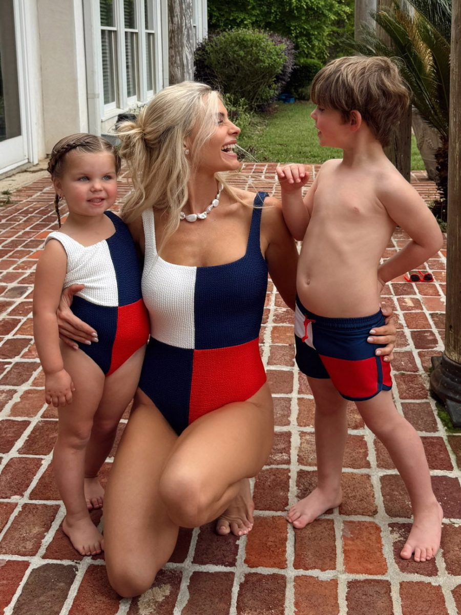 Little Beach Bum Trunks ~ Americana Colorblock