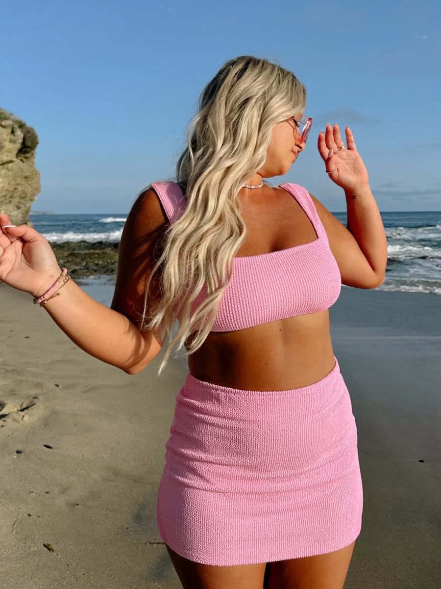Mary Mini Skirt ~ Bubblegum Scrunch