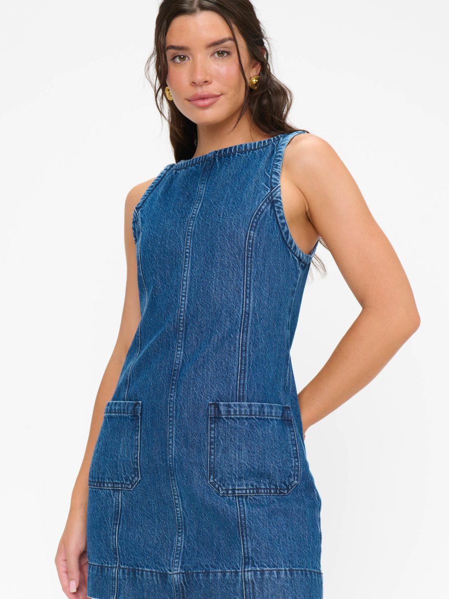 Boulevard Mini Dress ~ Reservoir Blue