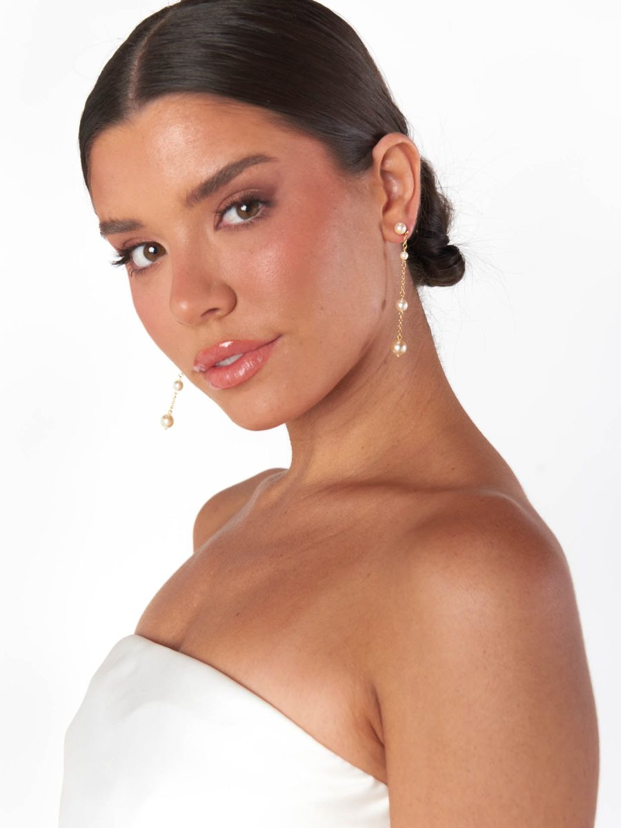 Faithy Jewels Charlotte Earrings ~ Gold/Pearl