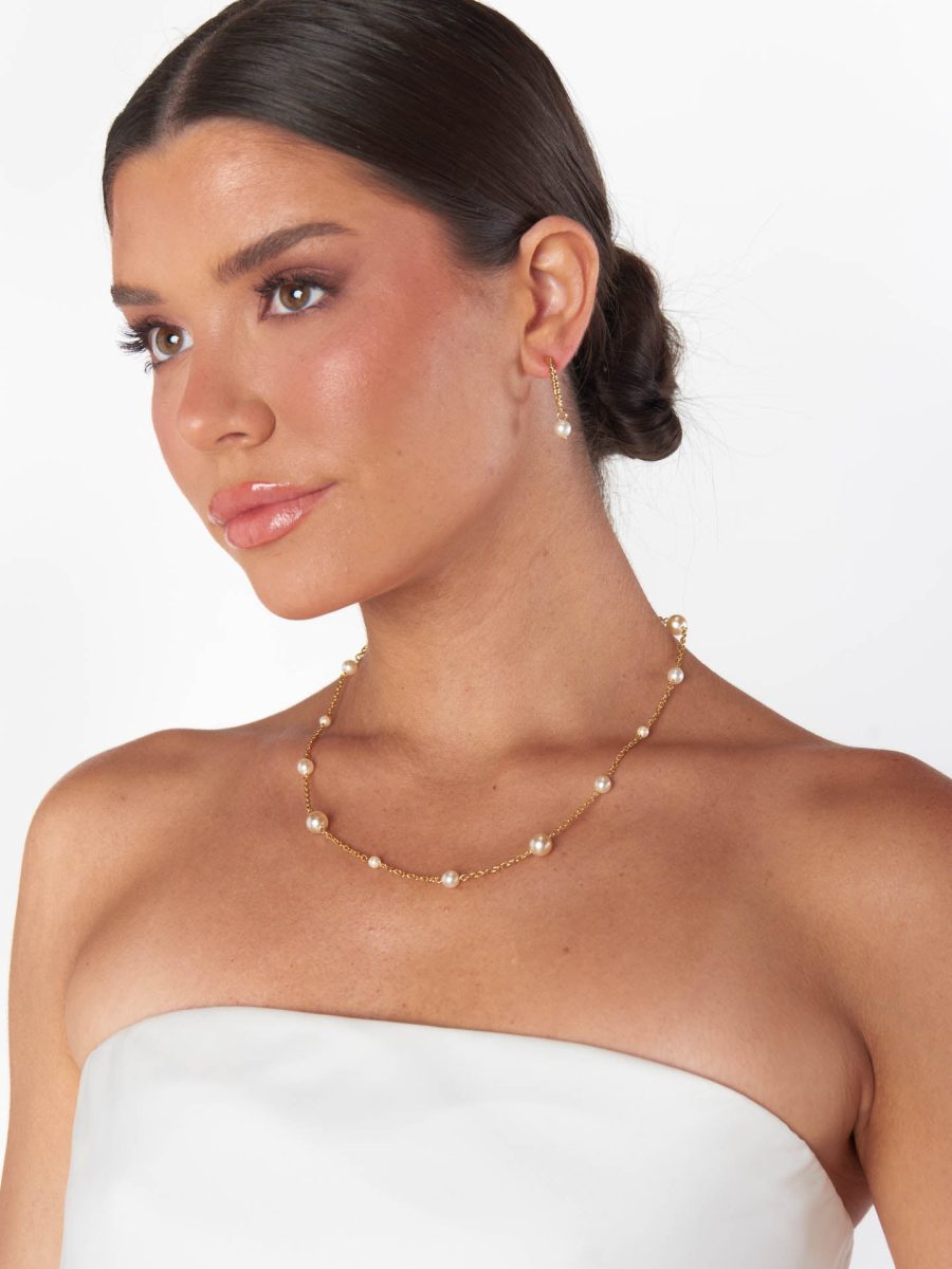 Faithy Jewels Charlotte Necklace ~ Gold/Pearl