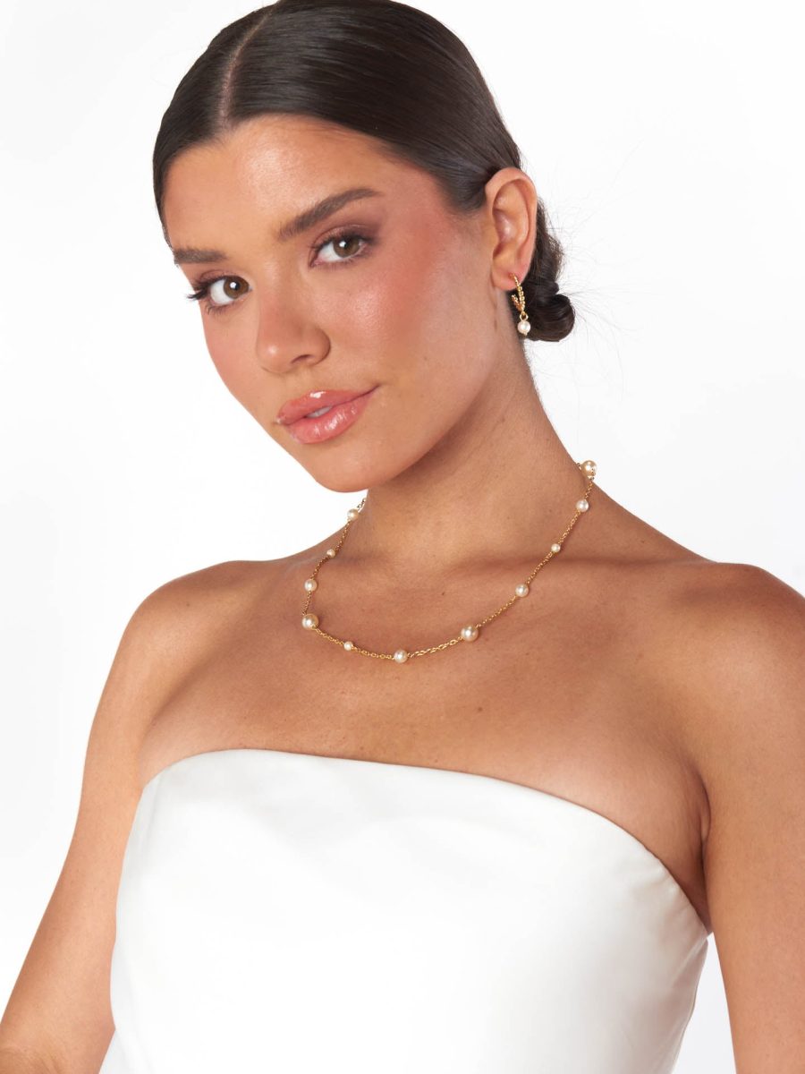 Faithy Jewels Charlotte Necklace ~ Gold/Pearl