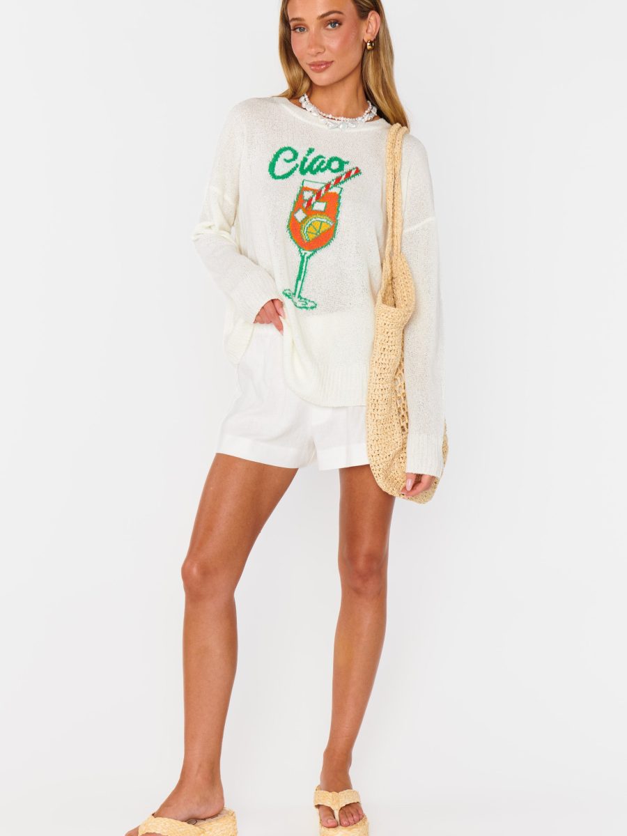 Woodsy Sweater ~ Ciao Cocktail Graphic Knit