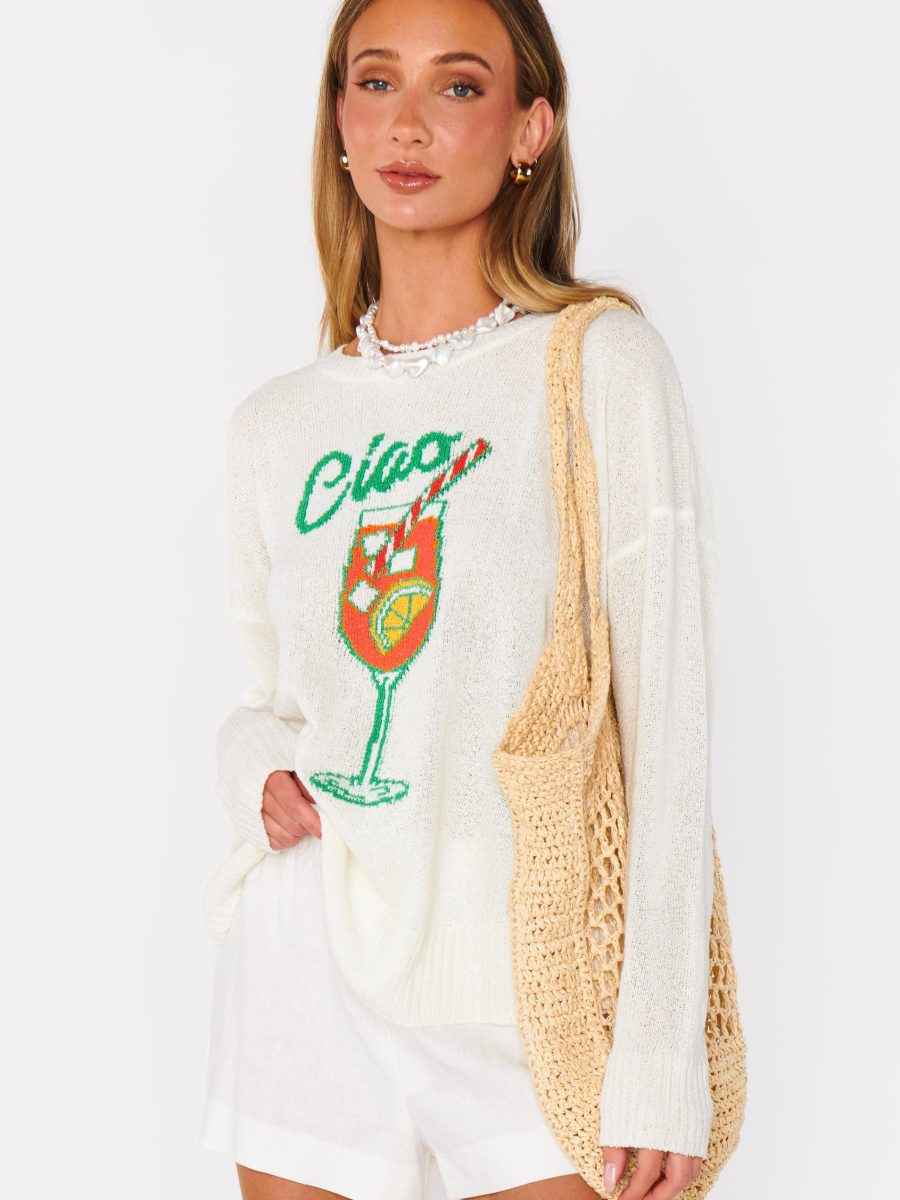Woodsy Sweater ~ Ciao Cocktail Graphic Knit