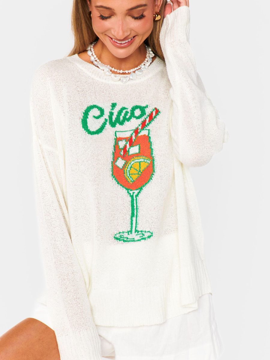Woodsy Sweater ~ Ciao Cocktail Graphic Knit