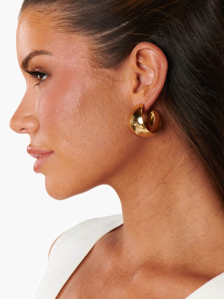 Faithy Jewels Large Lucy Hoop Earrings ~ Gold