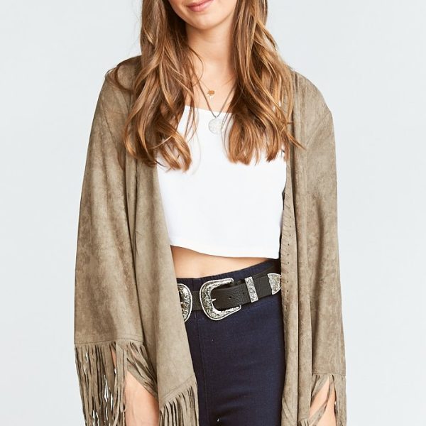 Taupe Faux Suede