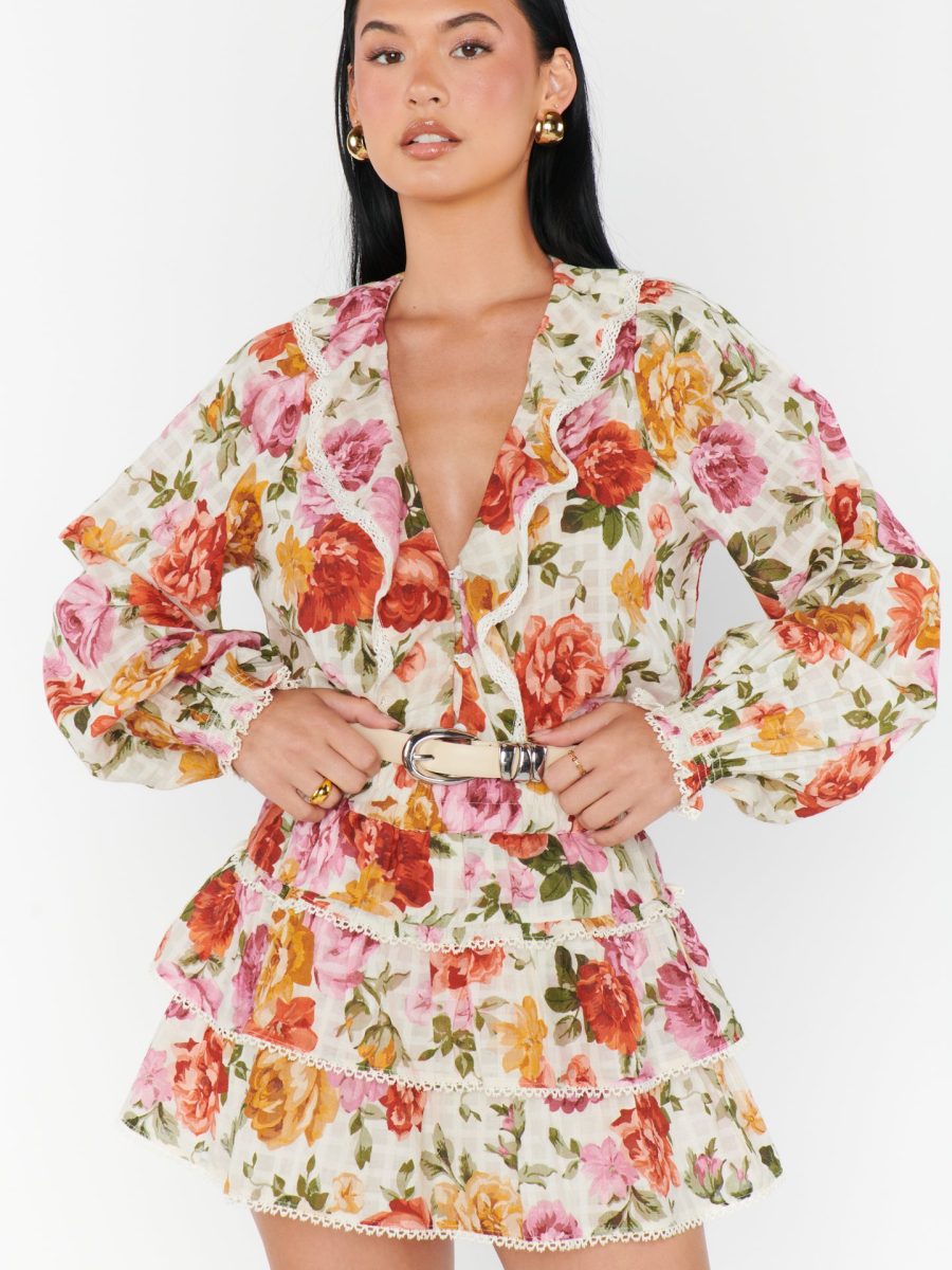 Nat Skort ~ Ivory Hillside Floral