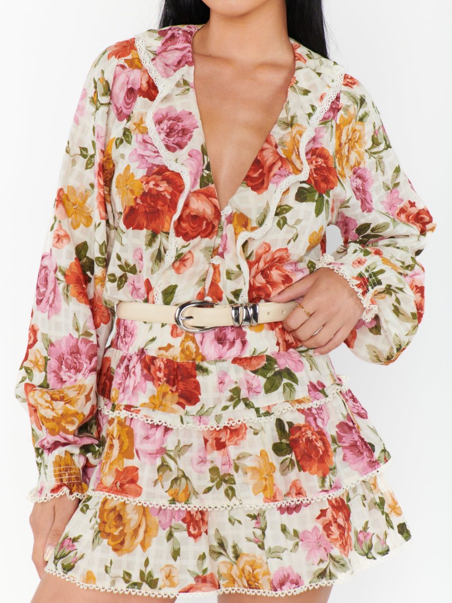 Nat Skort ~ Ivory Hillside Floral