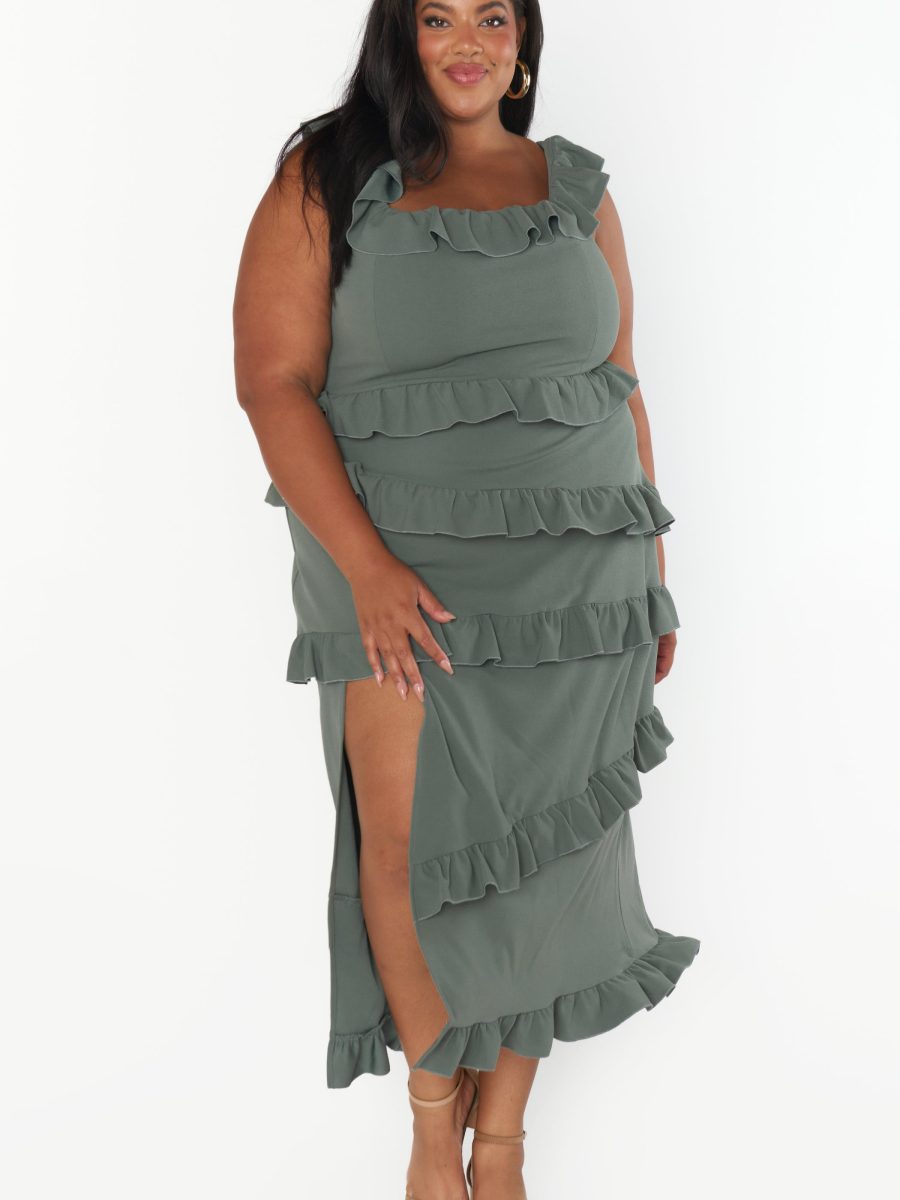 Greta Dress ~ Deep Sage Stretch