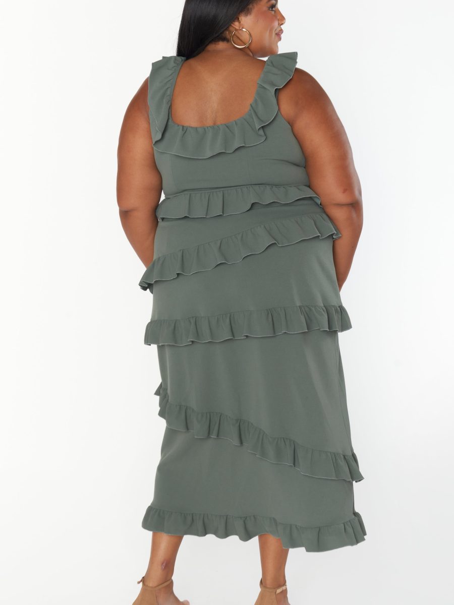 Greta Dress ~ Deep Sage Stretch