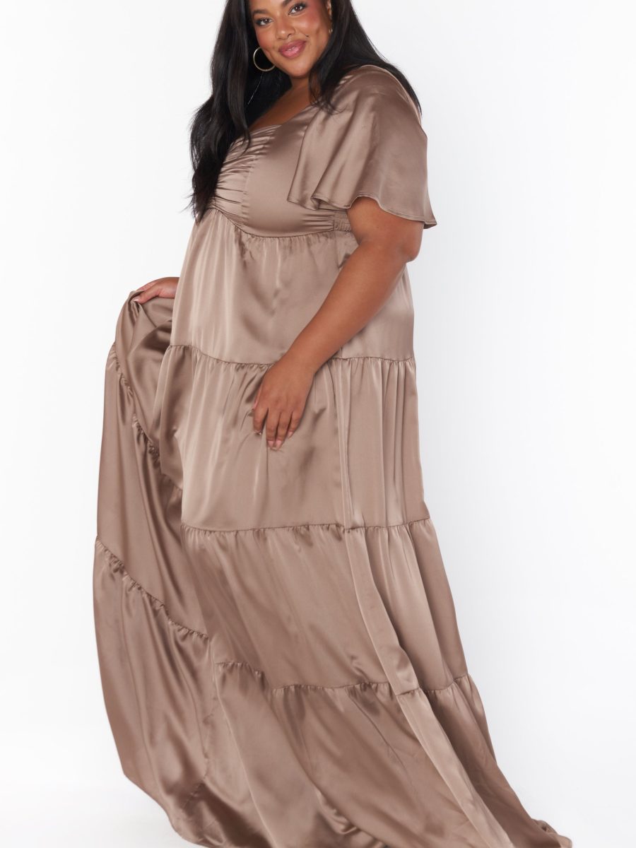 Nicole Maxi Dress ~ Dune Luxe Satin