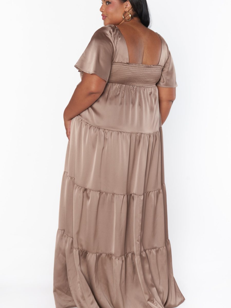Nicole Maxi Dress ~ Dune Luxe Satin