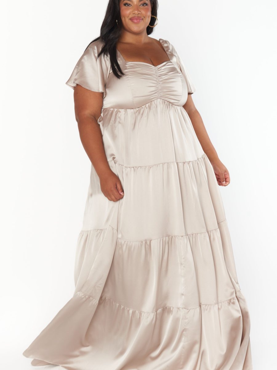 Nicole Maxi Dress ~ Show Me The Ring Luxe Satin