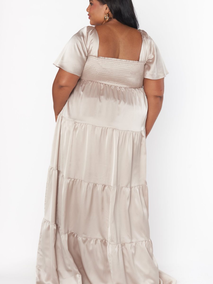 Nicole Maxi Dress ~ Show Me The Ring Luxe Satin
