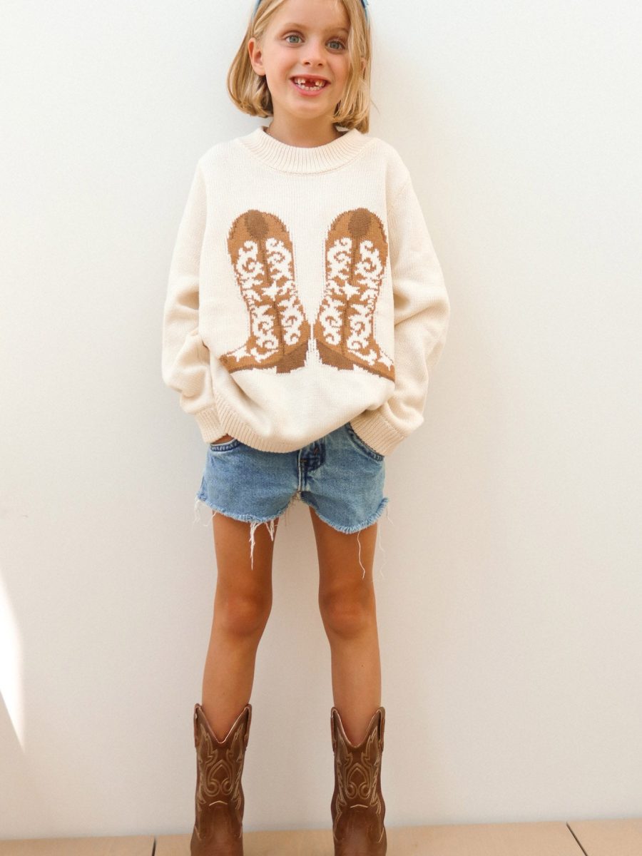 Little Stay Awhile Sweater ~ Cowboy Boot Knit