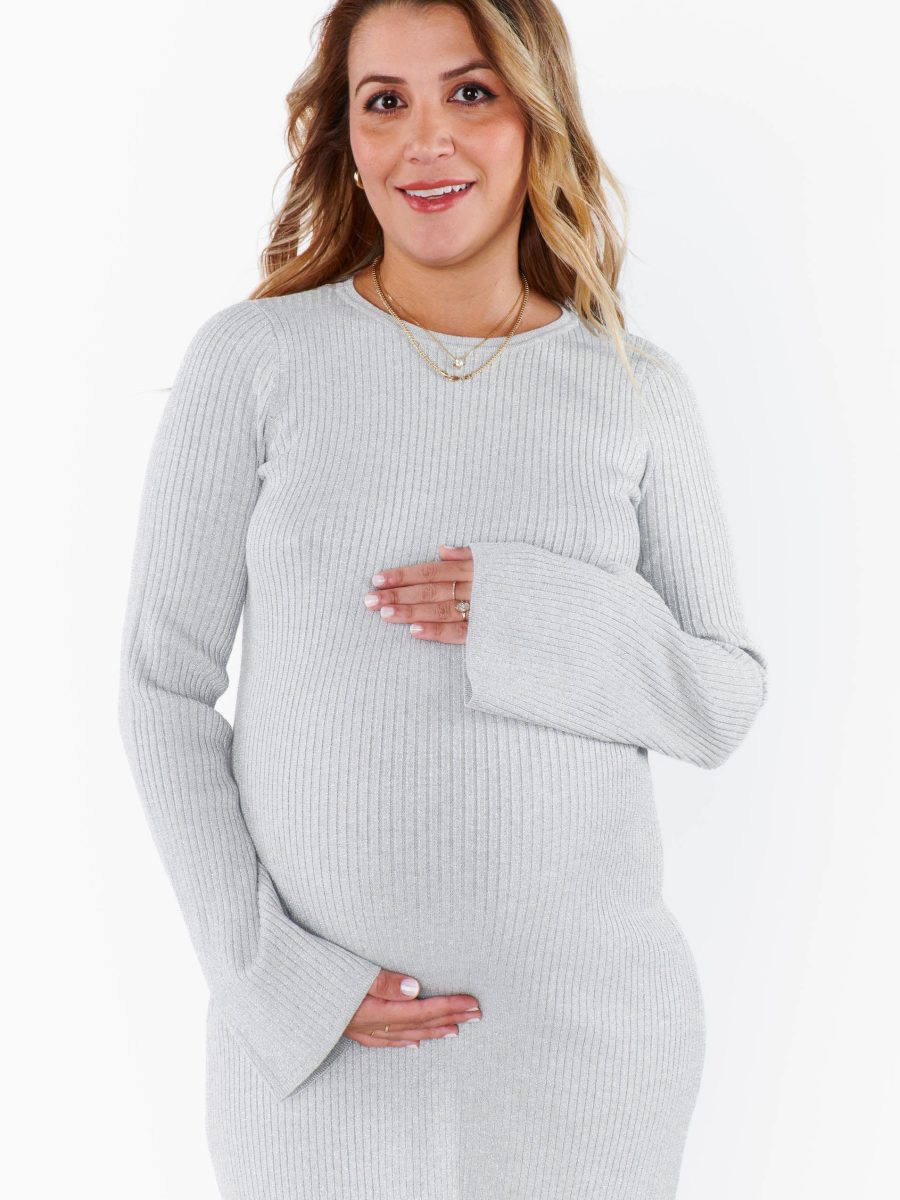 City Dress ~ Silver Shimmer Knit