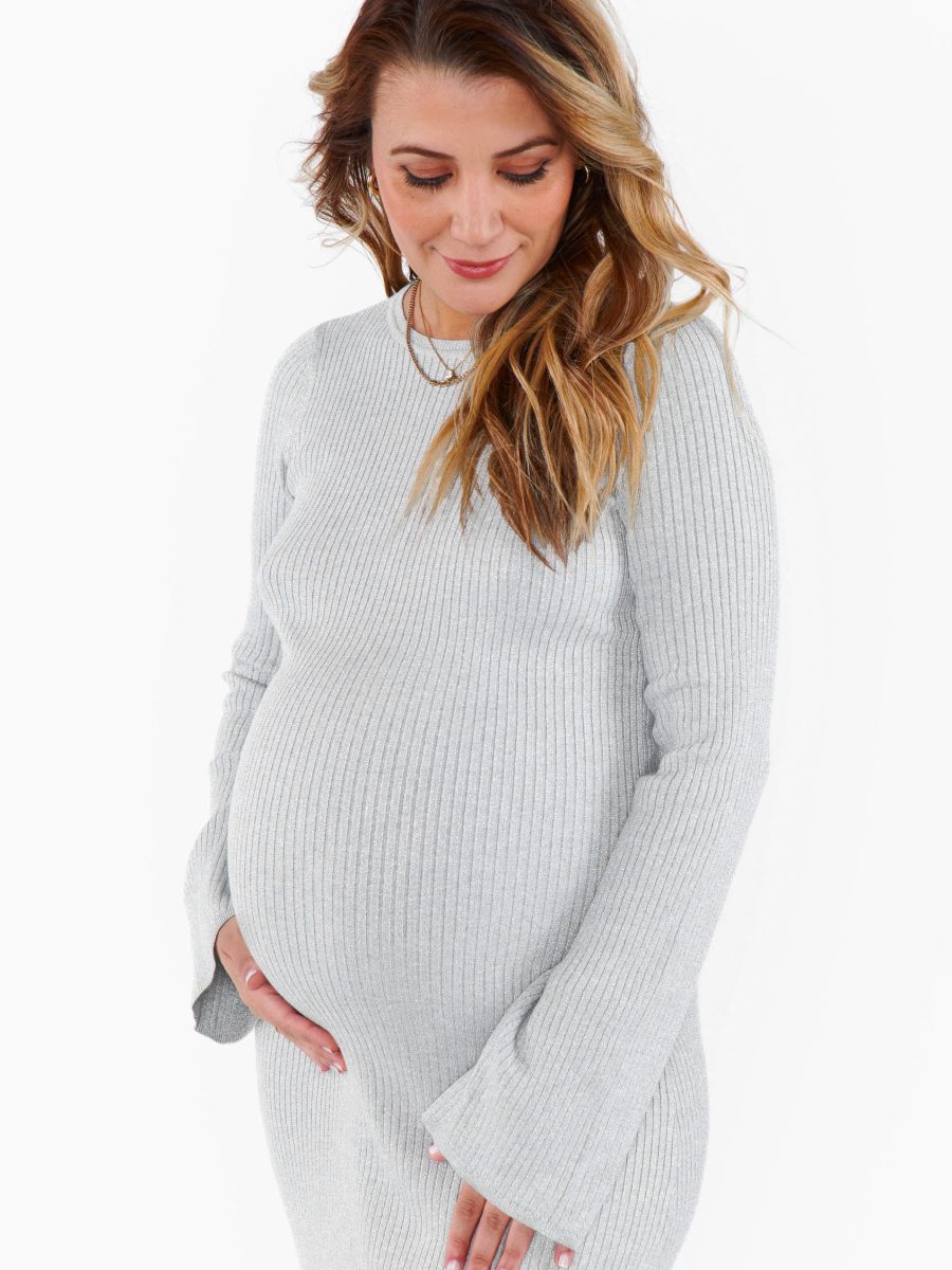 City Dress ~ Silver Shimmer Knit