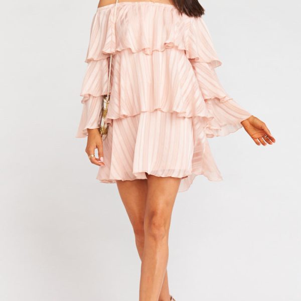 Flutter Stripe Chiffon Blush