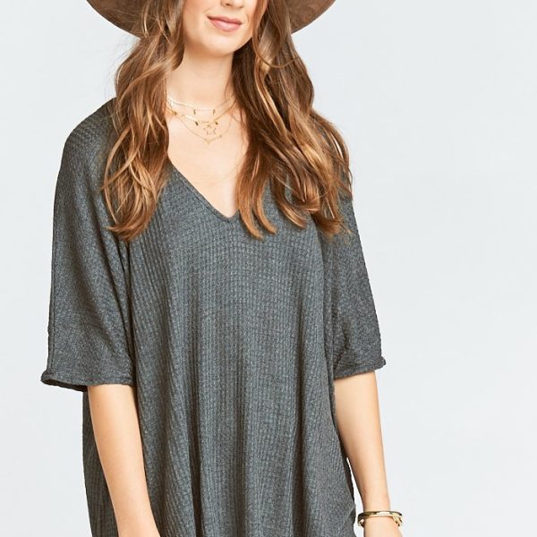 Slate Waffle Knit