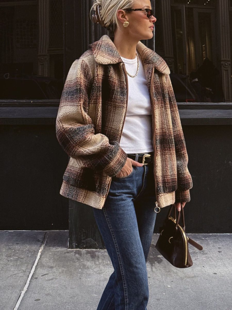 Hunter Jacket ~ Homestead Faux Sherpa Plaid